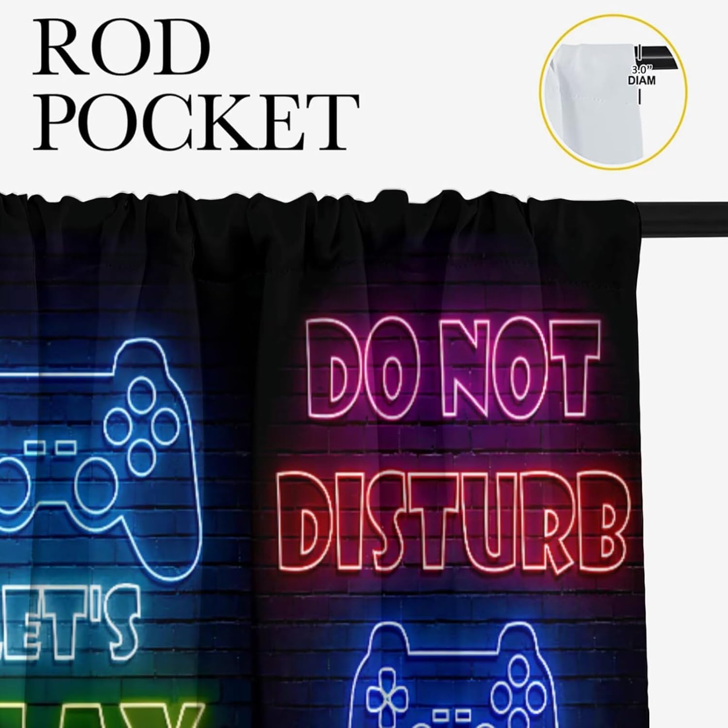 Gaming Gamer Curtain Curtains  - Retro Gaming Youtube ulasan dan harga
