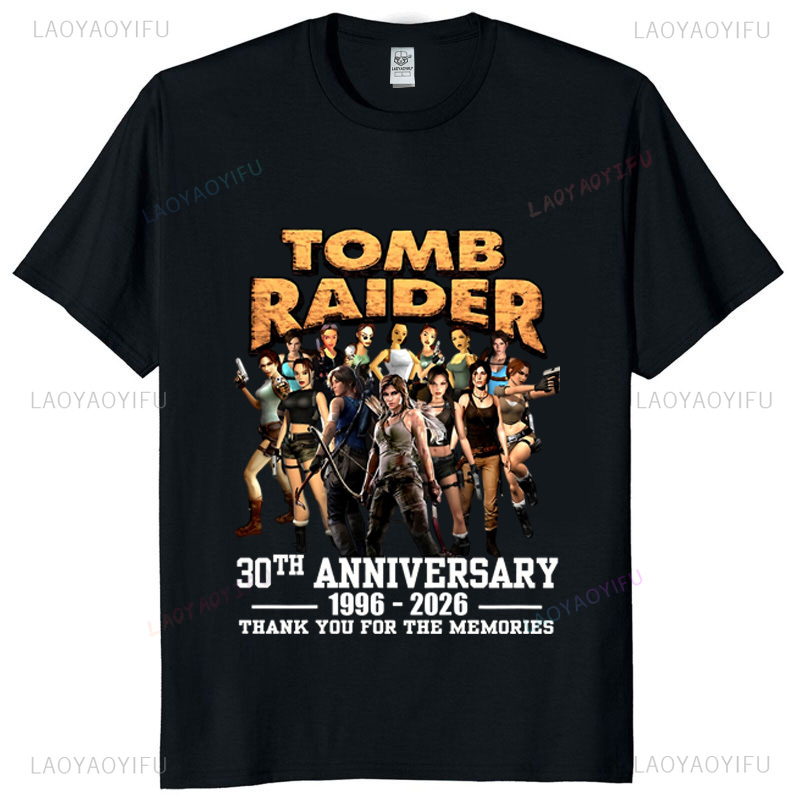 Tomb Raider 30th Anniversary U - Retro Gaming T Shirt ulasan dan harga